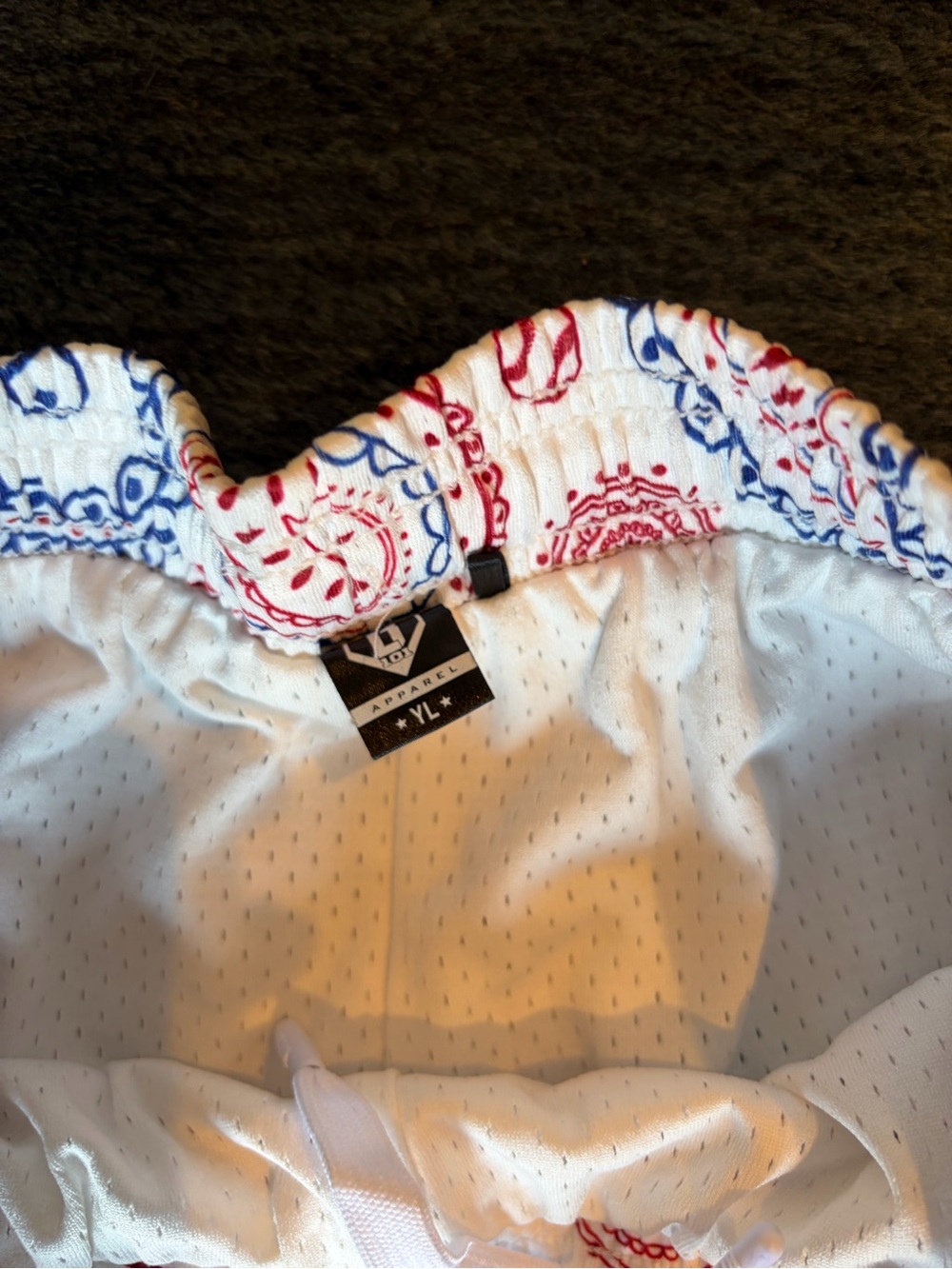 Youth Red & Blue Printed Shorts with Elastic Waist
